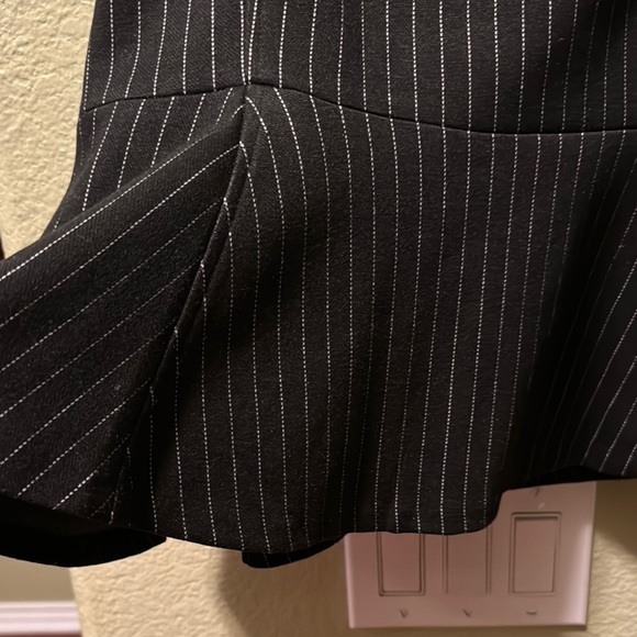 Lane Bryant Black with Gray Pinstripe A-Line Skirt, Size 16 - Picture 2 of 4